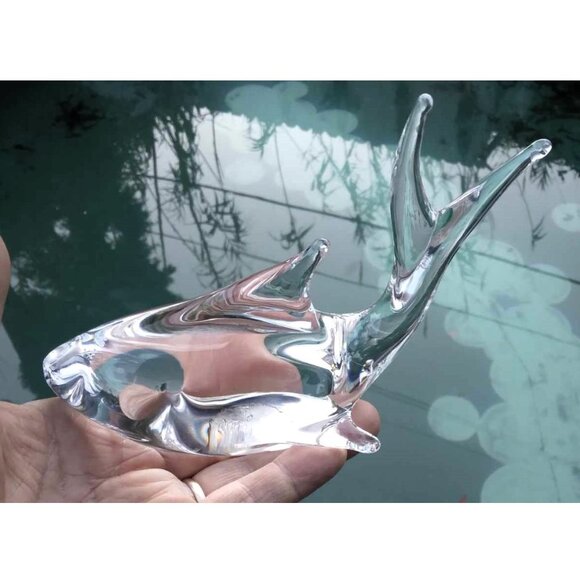Stunning Hand Blown Stemma Venezia Italian Art Glass Shark Figurine